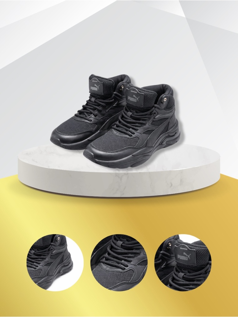 PUMA Men's X-Ray Speed Mid WTR Sneaker, Black/Dark Shadow